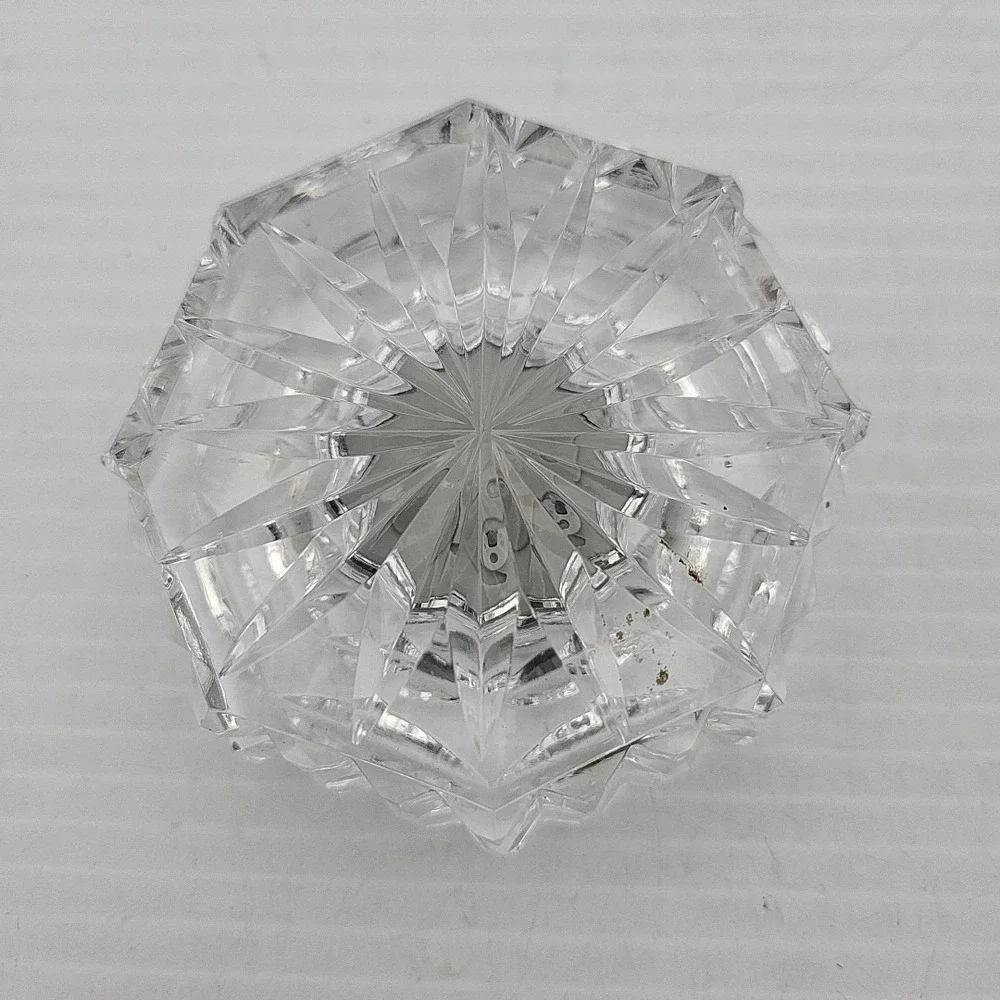 Waterford Crystal Octagonal Desk Clock 3 Inch Clear Quartz Japan Movement